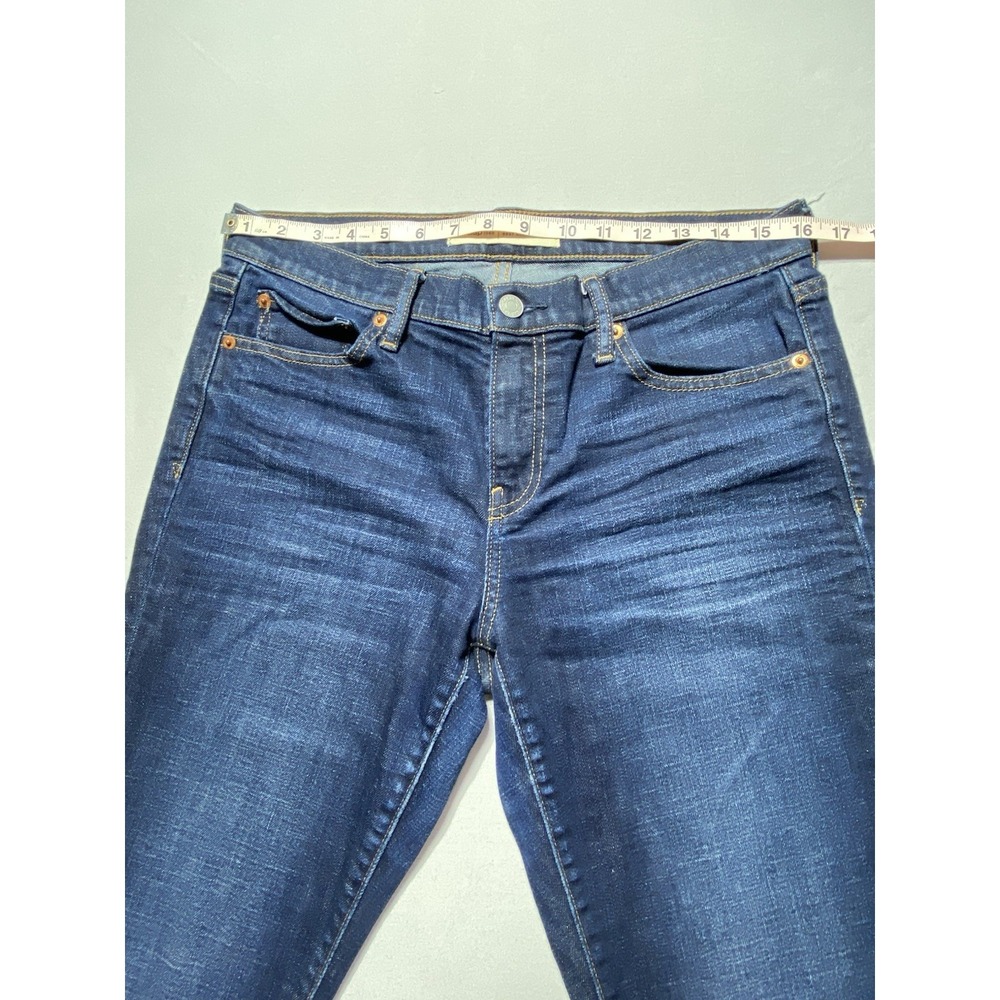 Gap 1969 Women's Dark Wash Blue Denim Skinny Jeans Mid Rise Stretch 5-Pocket - Picture 2 of 10